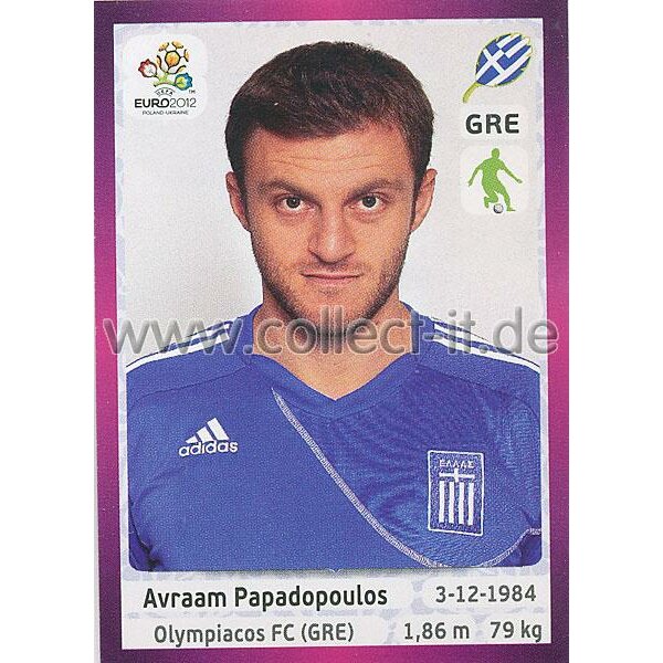 Panini EM 2012 deutsche Version - Sticker 86 - Avraam Papadopoulos