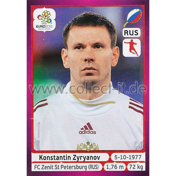 Panini EM 2012 deutsche Version - Sticker 125 - Konstantin Zyryanov