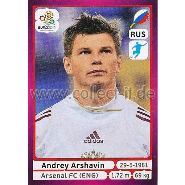 Panini EM 2012 deutsche Version - Sticker 129 - Andrey Arshavin