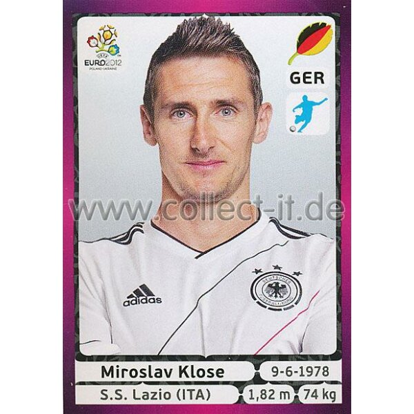 Panini EM 2012 deutsche Version - Sticker 247 - Miroslav Klose