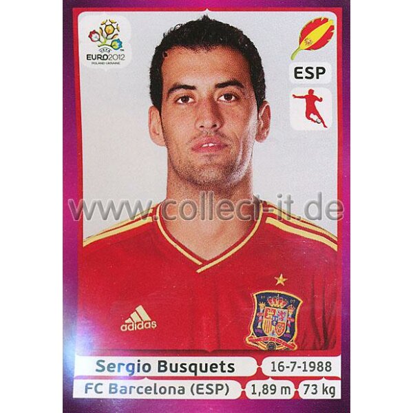 Panini EM 2012 deutsche Version - Sticker 295 - Sergio Busquets