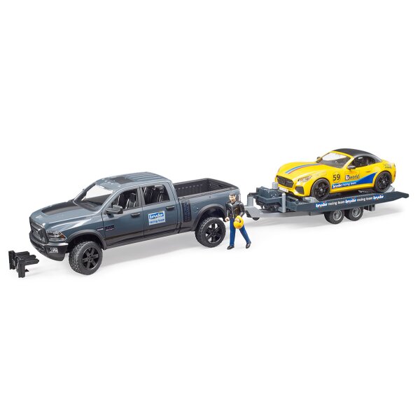 Bruder 2504 - RAM 2500 Power Wagon und BRUDER Roadster Racing Team