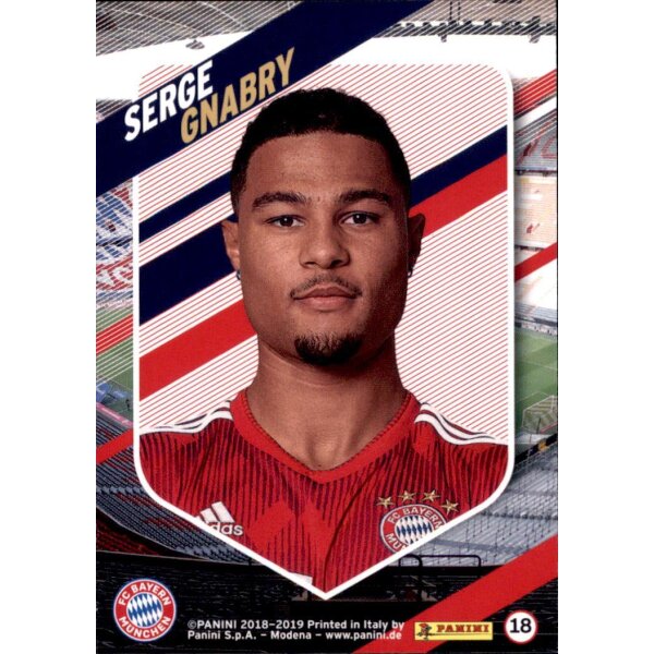 Karte 18 - Serge Gnabry - Panini FC Bayern München 2018/19