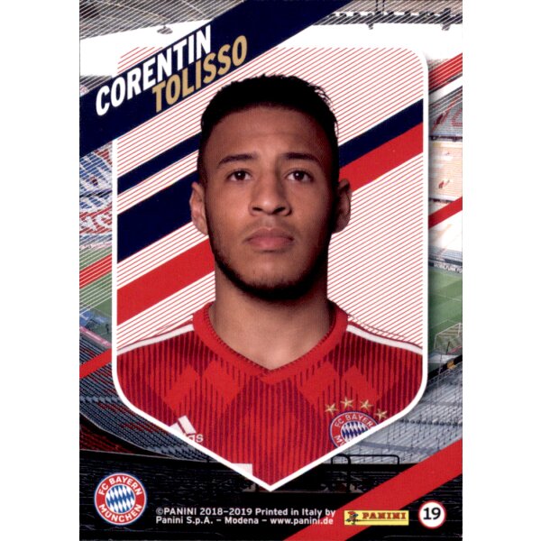 Karte 19 - Corentin Tolisso - Panini FC Bayern München 2018/19