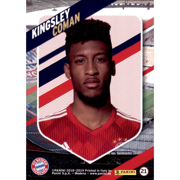 Karte 21 - Kingsley Coman - Panini FC Bayern München 2018/19