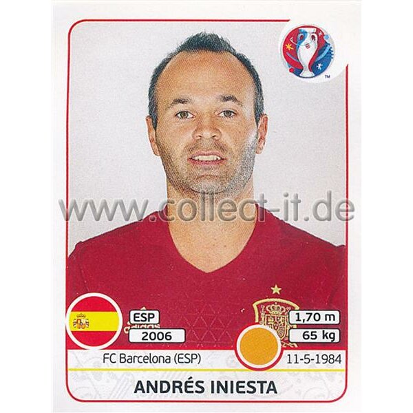 EM 2016 - Sticker 363 - Andres Iniesta