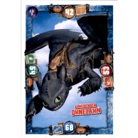 3 - Abhebender Ohnezahn - Drachen Karte - Dragons 3 - Die...