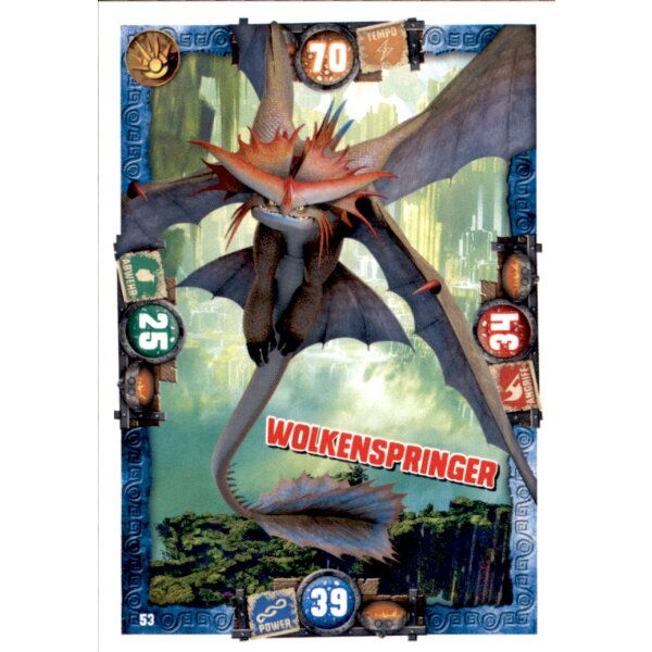 53 - Wolkenspringer - Drachen Karte - Dragons 3 - Die geheime Welt