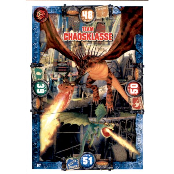 67 - Team Chaosklasse - Drachen Karte - Dragons 3 - Die geheime Welt