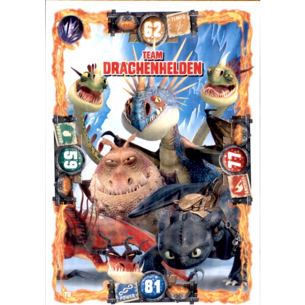 70 - Team Drachenhelden - Drachen Karte - Dragons 3 - Die geheime Welt