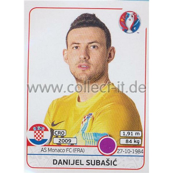 EM 2016 - Sticker 437 - Danijel Subasic