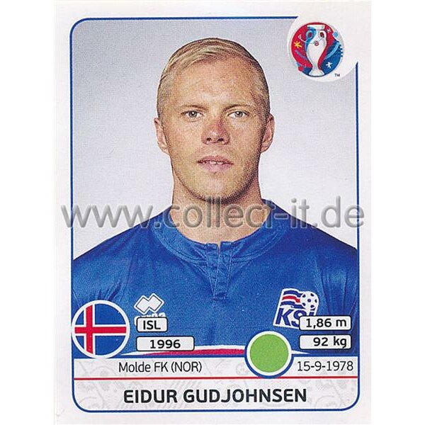 EM 2016 - Sticker 628 - Eidur Gudjohnsen