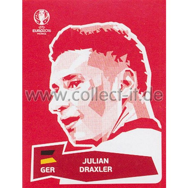 Panini EM Euro 2016 Sticker Coca Cola - 15 - Julian Draxler