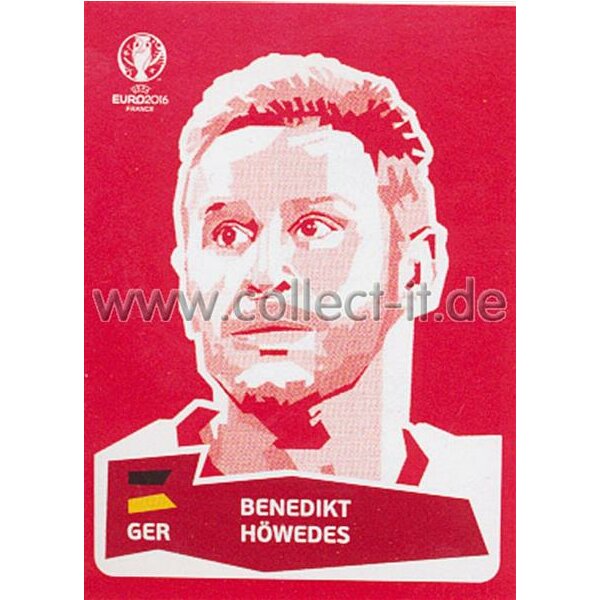 Panini EM Euro 2016 Sticker Coca Cola - 20 - Benedikt Höwedes