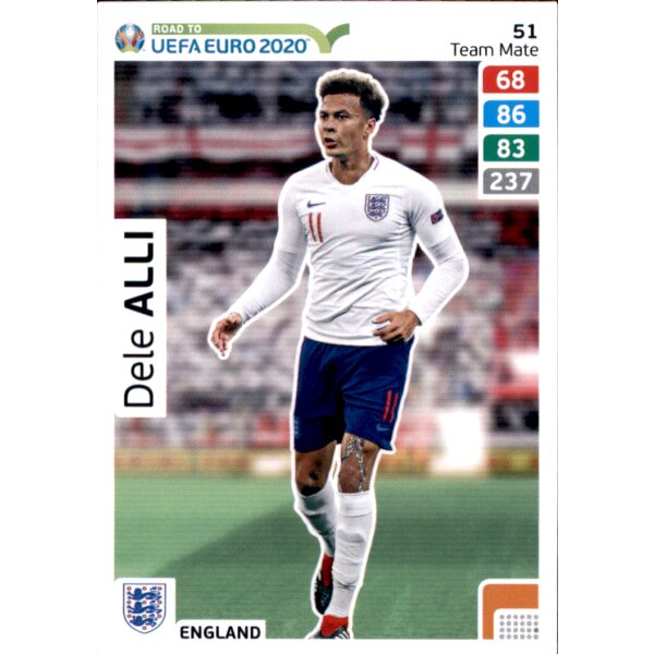 Karte 51 - Road to EURO EM 2020 - Dele Alli - Team Mate