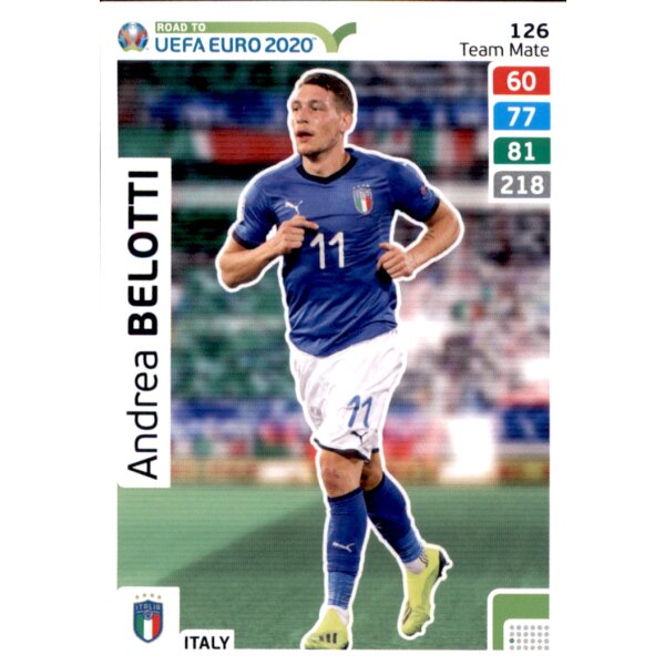 Karte 126 - Road to EURO EM 2020 - Andrea Belotti - Team Mate