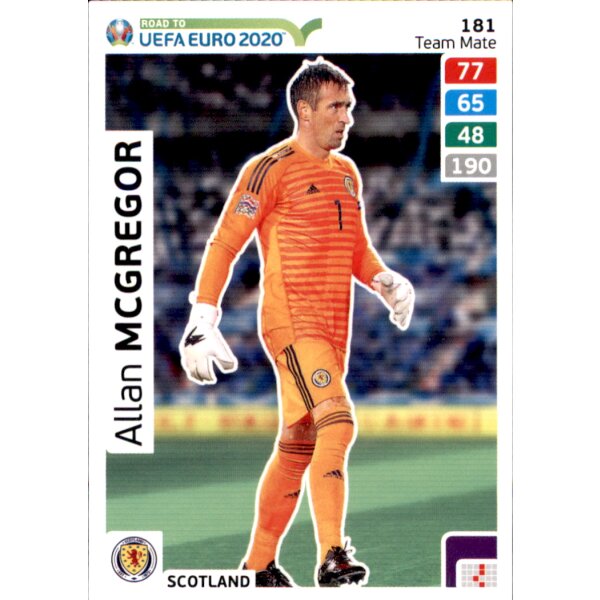 Karte 181 - Road to EURO EM 2020 - Allan McGregor - Team Mate