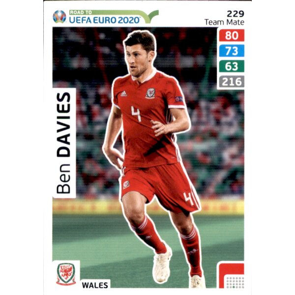 Karte 229 - Road to EURO EM 2020 - Ben Davis - Team Mate