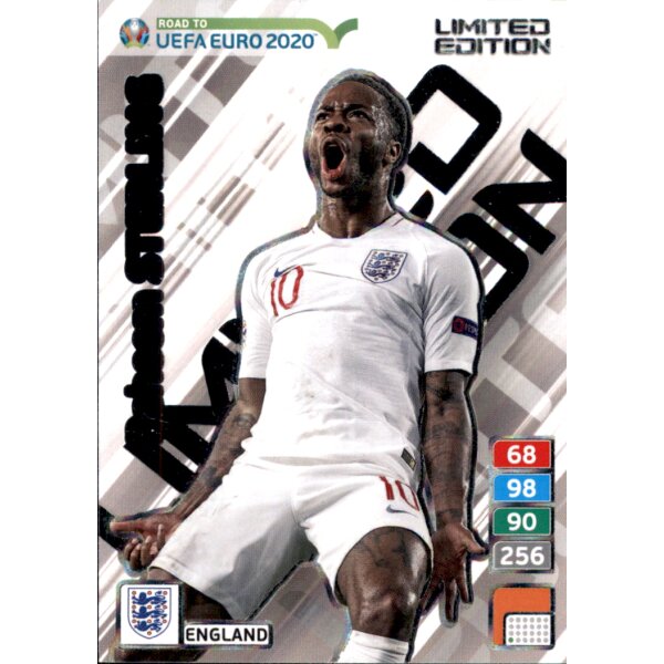 Karte LE13 - Road to EURO EM 2020 - Raheem Sterling - Limited Edition