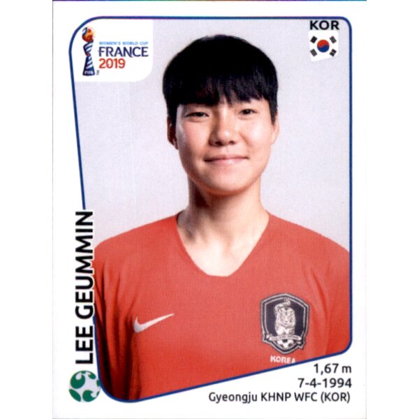 Frauen WM 2019 Sticker 60 - Lee Geummin - Südkorea