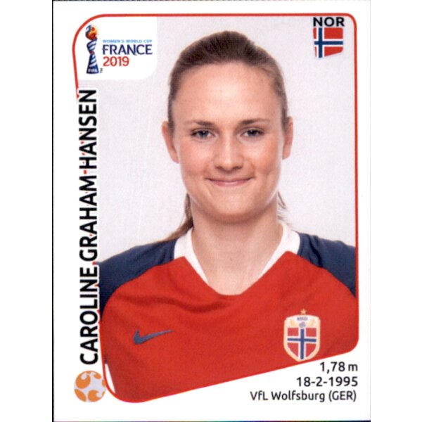 Frauen WM 2019 Sticker 73 - Caroline Graham Hansen - Norwegen