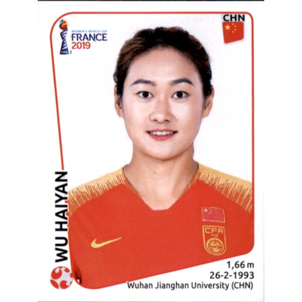 Frauen WM 2019 Sticker 125 - Wu Haiyan - China