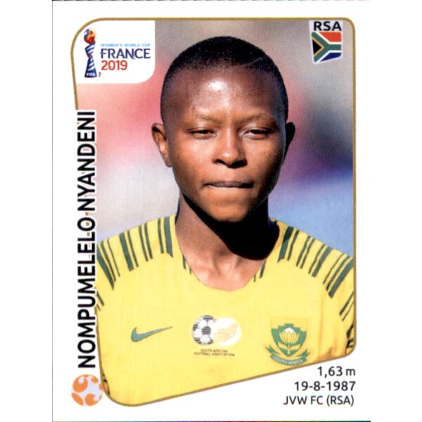 Frauen WM 2019 Sticker 170 - Nompumelelo Nyandeni - Südafrika