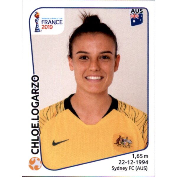 Frauen WM 2019 Sticker 184 - Chloe Logarzo - Australien