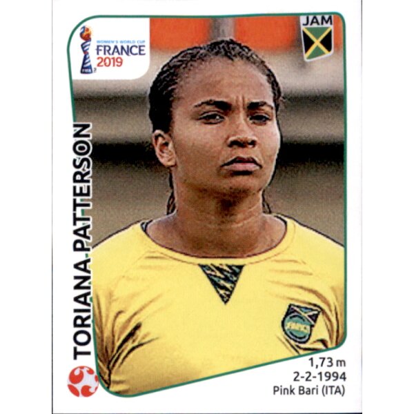 Frauen WM 2019 Sticker 240 - Toriana Patterson - Jamaika