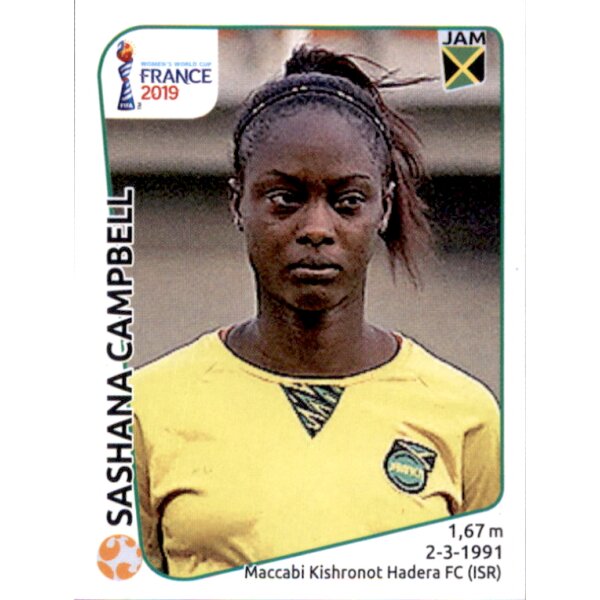 Frauen WM 2019 Sticker 242 - Sashana Campbell - Jamaika