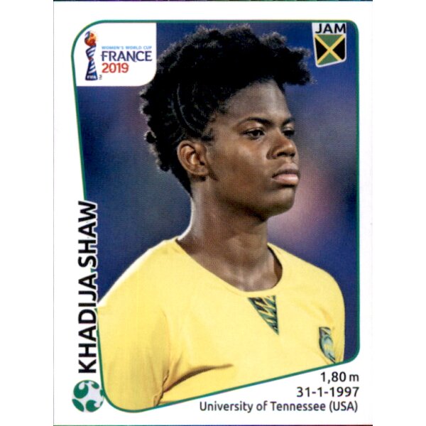 Frauen WM 2019 Sticker 249 - Khadija Shaw - Jamaika