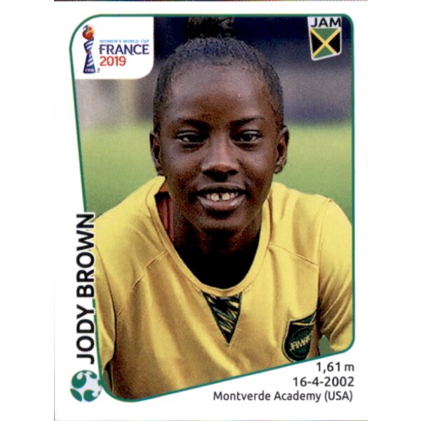 Frauen WM 2019 Sticker 251 - Jody Brown - Jamaika