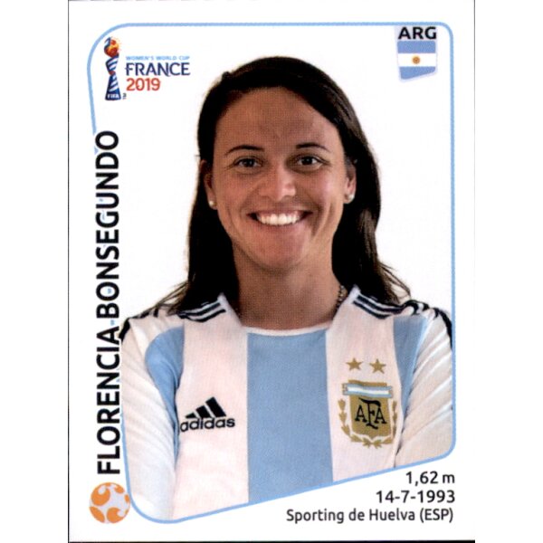 Frauen WM 2019 Sticker 298 - Florencia Bonsegundo - Argentinien