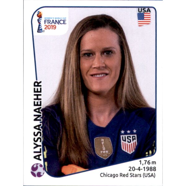 Frauen WM 2019 Sticker 406 - Alyssa Naecher - USA