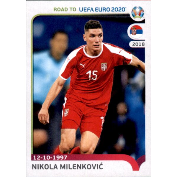 Road to EM 2020 - Sticker 309 - Nikola Milenkovic - Serbien