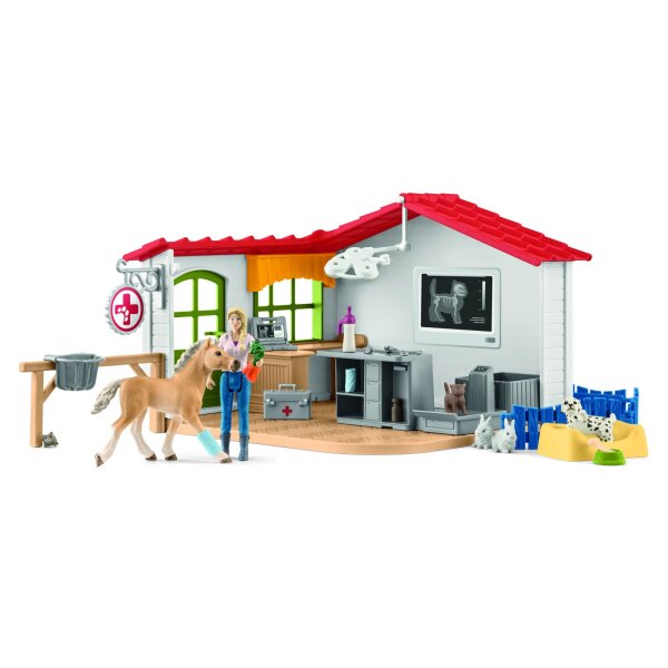 Schleich 42502 Farm World - Tierarzt-Praxis mit Haustieren