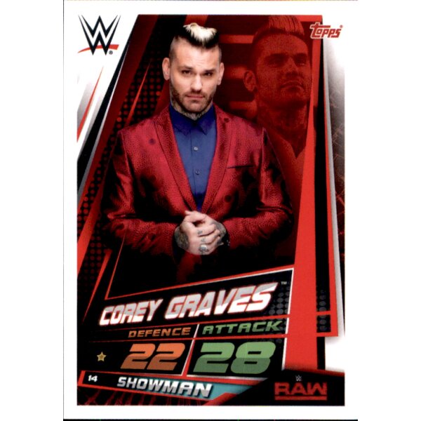 Karte 14 - Corey Graves - RAW - WWE Slam Attax Universe