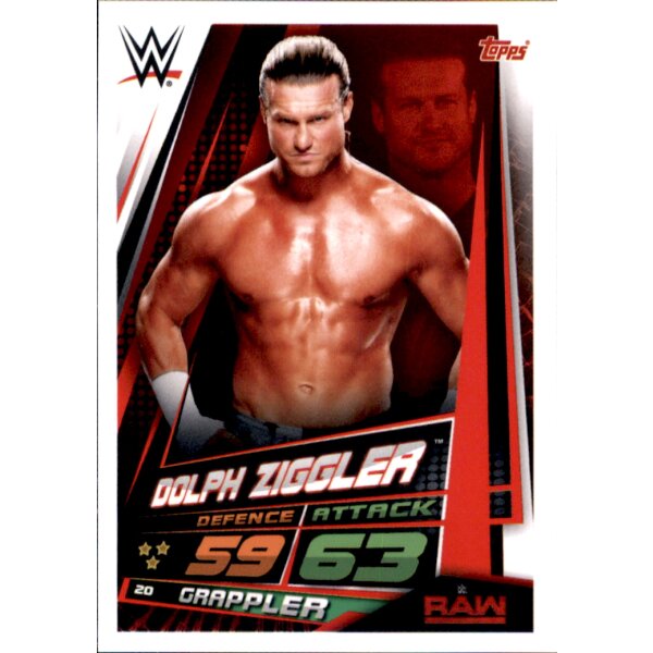 Karte 20 - Dolph Ziggler - RAW - WWE Slam Attax Universe