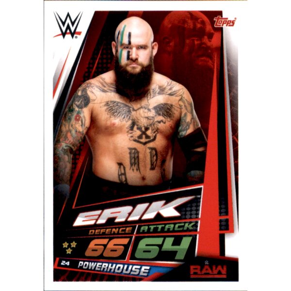 Karte 24 - Erik - RAW - WWE Slam Attax Universe