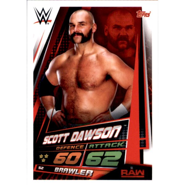 Karte 52 - Scott Dawson - RAW - WWE Slam Attax Universe