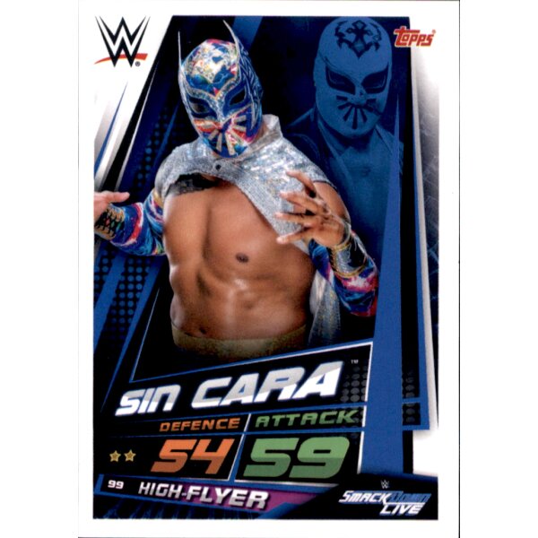 Karte 99 - Sin Cara - Smackdown Life - WWE Slam Attax Universe