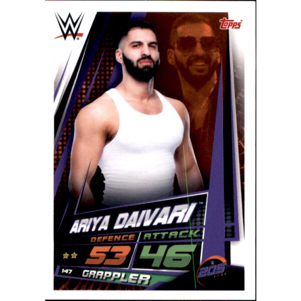 Karte 147 - Ariya Daivari - 205 LIVE - WWE Slam Attax Universe