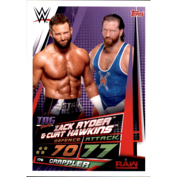 Karte 176 - Zack Ryder & Curt Hawkins  - TAG team - WWE Slam Attax Universe