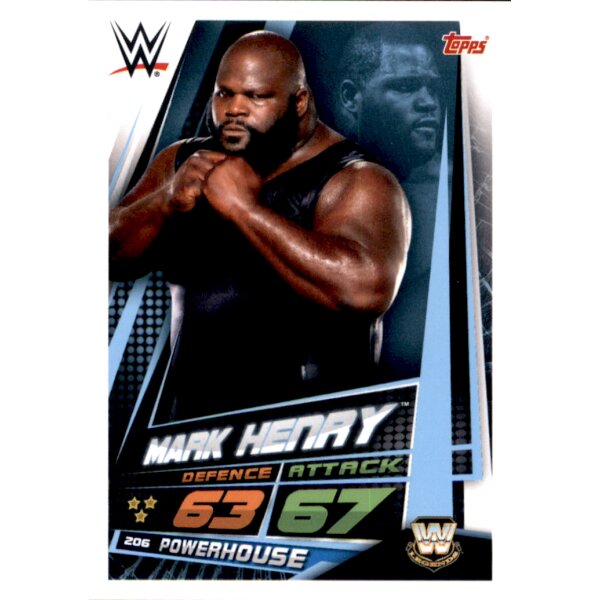 Karte 206 - Mark Henry - WW LEGENDS  - WWE Slam Attax Universe