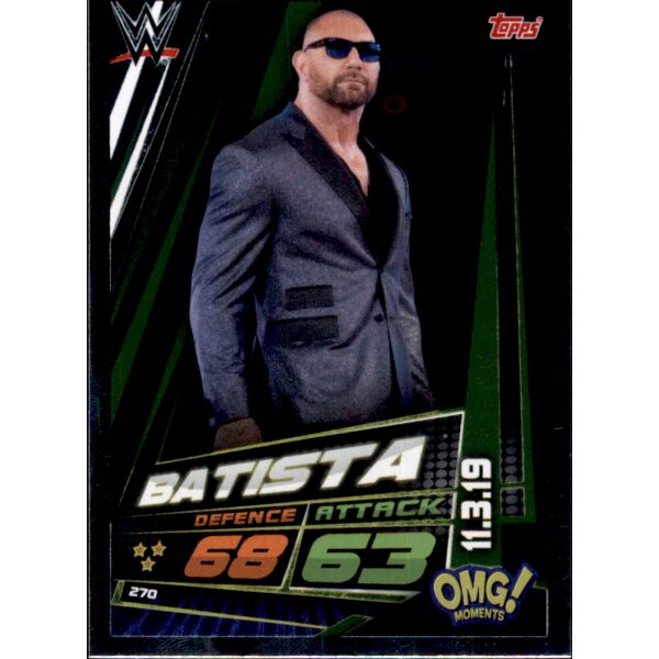 Karte 270 - Batista  - Omg moments  - WWE Slam Attax Universe