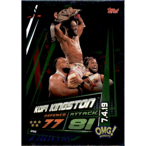 Karte 292 - Kofi Kingston - Omg moments  - WWE Slam Attax Universe