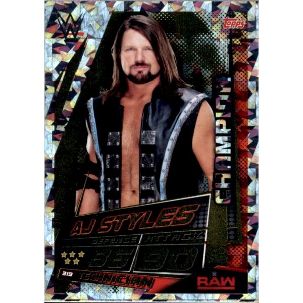 Karte 319 - AJ STYLES  - Champions - WWE Slam Attax Universe