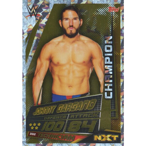 Karte 332 - Johnny Gargano - Champions - WWE Slam Attax Universe