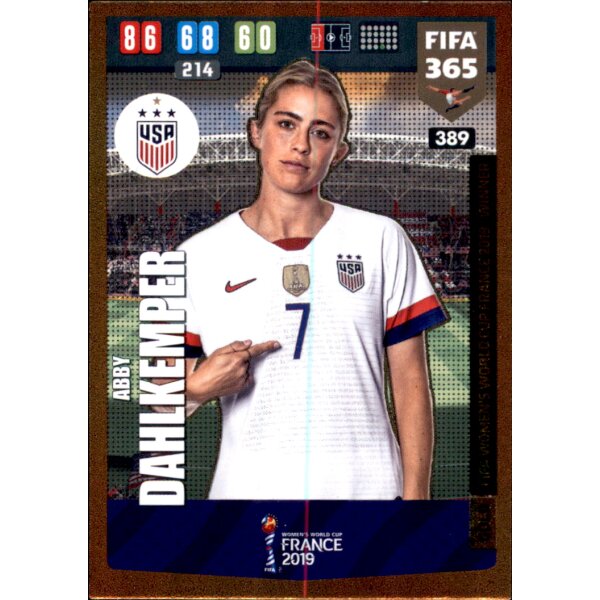 389 - Abby Dahlkemper - Womens World Cup Winner  - 2020