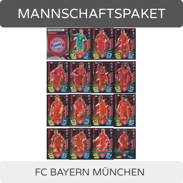 Topps Match Attax - 2019/20 - Mannschaftspaket - FC Bayern München